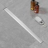 36 inch Linear Shower Drain with Square Hole Pattern Grate