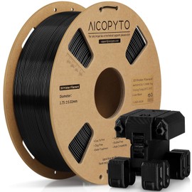 AICOPYTO Rapid PETG Filament 1.75mm Black 1KG High Speed 3D Printer Filament, Clog-Free & Low Warping, Fast Printing with Enhanced Toughness for FDM Printers