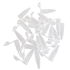 ChaRLes 100Pcs 0.5ml Centrifuge Test Tube Vial Container Clear Plastic with Snap Cap Scale