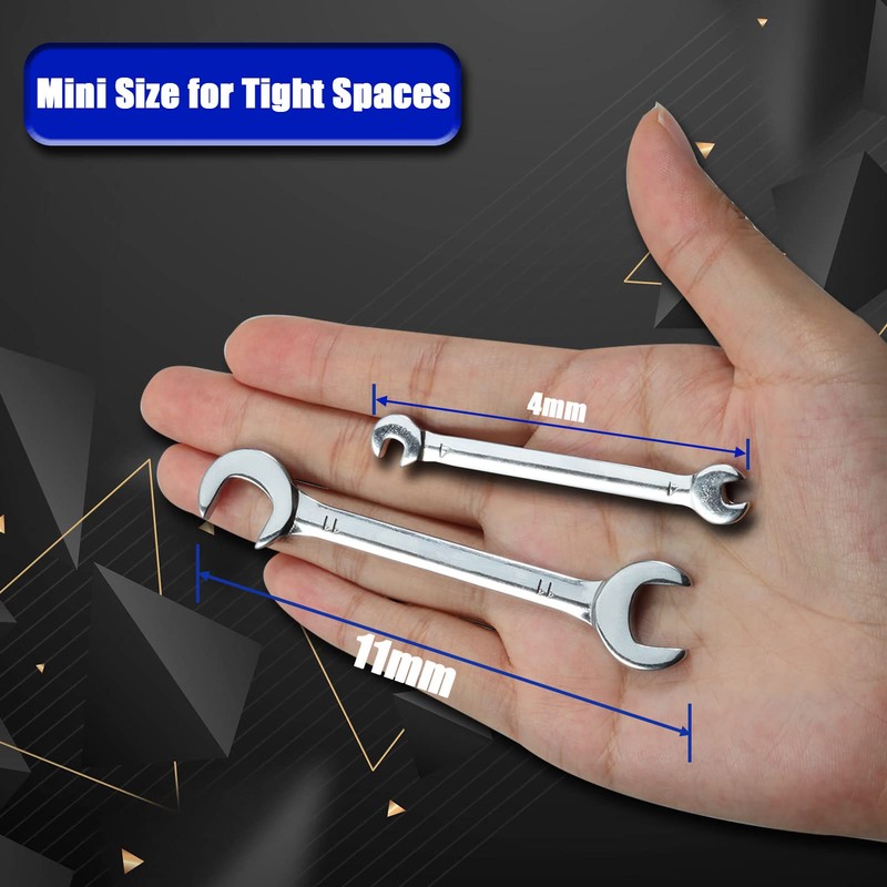 SPEEDWOX Double-ended Spanner Set, Thin Spanner Set, 10 Piece Set,