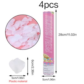 XiXiRan Confetti Cannon White x 4 Pieces, Wedding Confetti Bomb, Confetti Popper Wedding, Party Popper Birthday, Confetti Gun Set, Confetti Cannons, Birthday Confetti Cannon