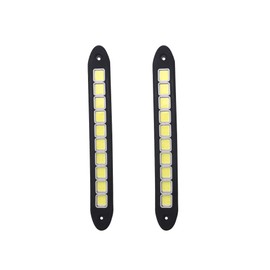 KYOUDEN Daylight, LED Daylight, COB, Surface Luminous, Flexible Bend, Straight Fog Lamp, General Purpose, 12 V, White, Thin, Set of 2, Double Sided Tape Included (C Type)