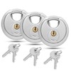 STARVAST 3 Pack Discus Padlock 70mm Stainless Steel Round Padlocks