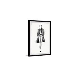 HomeStock Vintage Vogue Jeans & Coat Framed Painting Print, Contemporary Wall Decor: Abstract, Digital Art Prints, and Modern Styles for Your Home