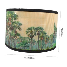 Operitacx 1pc Japanese Style Bamboo Lampshade Cover for Home Desk Lighting Elegant Decorative Light Accessory Creates Warm Atmosphere for Ceiling Table Lamps