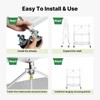 HomiShare 4-Tier Foldable Plant Stand with Wheels, No Tools Assembly,
