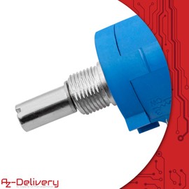AZDelivery 3 x Multi-Speed Rotary Potentiometers with Protective Resistor 3590S-2-103L 3590S 10K Ohm with Adjustable Resistance for Electronics Projects