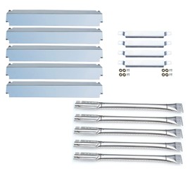 Direct Store Parts Kit DG179 Replacement for Charbroil Commercial 463268806 Gas Grill Burner,Carryover Tubes,Heat Plates (SS Burner + SS Carry-Over Tubes +SS Heat Plate)