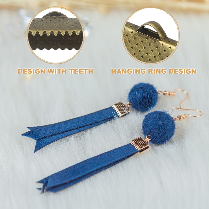 sourcing map 200Pcs Ribbon Ends, 16mm Ribbon Crimp Clamp End