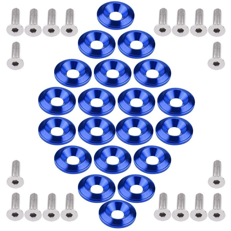 20 piezas de aluminio parachoques Fender Washer Bumper Washer Bolt