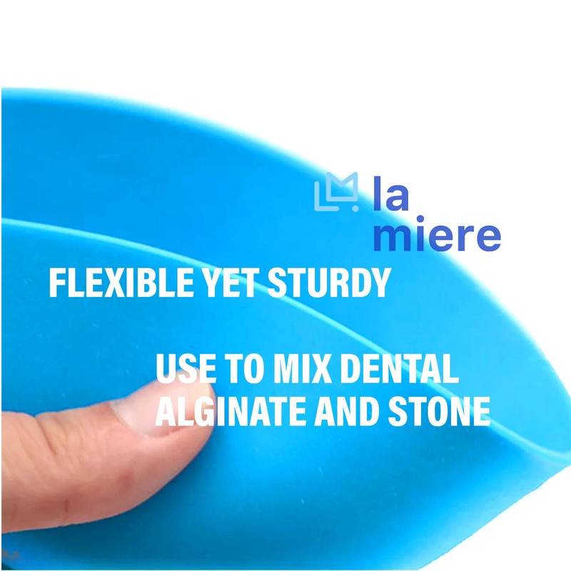 LA MIERE Autoclavable Light Blue Silicone Flexible Dental Mixing Bowl,