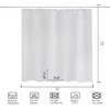 Wiplis White Transfer Bench Shower Curtain Split Shower Curtain for