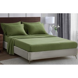 TRP 7 Piece Lightweight Pretty Honeycomb Geometric Stitch Pattern Fall Comforter Set Queen Size | All Seasons Sage Green Color Aesthetic Bedding Warm Plush Soft Luxury Farmhouse Look