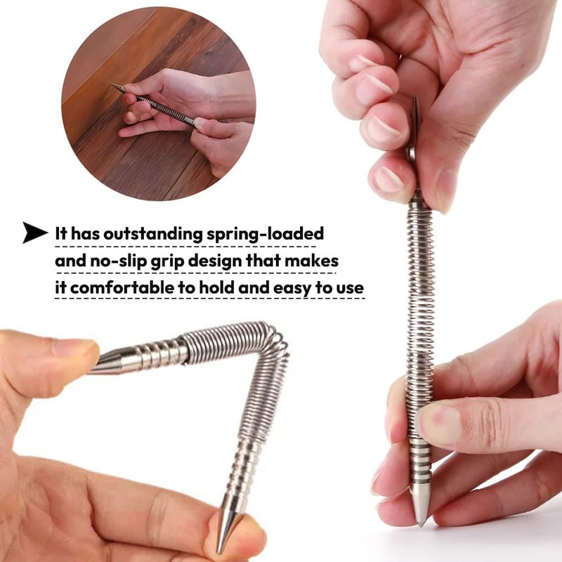 Saipe 2pcs Dual Head Nail Setter and Hinge Pin Remover