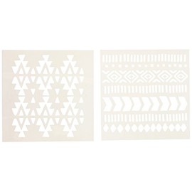 Plaid Fabric Creations Adh Stencil 6x6 2pc Aztec
