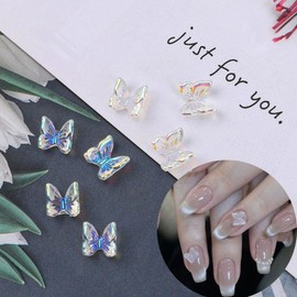 Unismula Aurora Mini Butterfly Parts 6.5x6.5cm 50 pieces Nail three-dimensional butterfly nail art material / 유니스뮬라 오로라 미니 나비파츠 6.5x6.5cm 50개 네일입체나비 네일아트재료