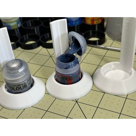 Truly Amazing Things Paint Pot Holders for Citadel Paint Pots 3D-Printed – Water-Resistant PETG, Multiple Colors (White)