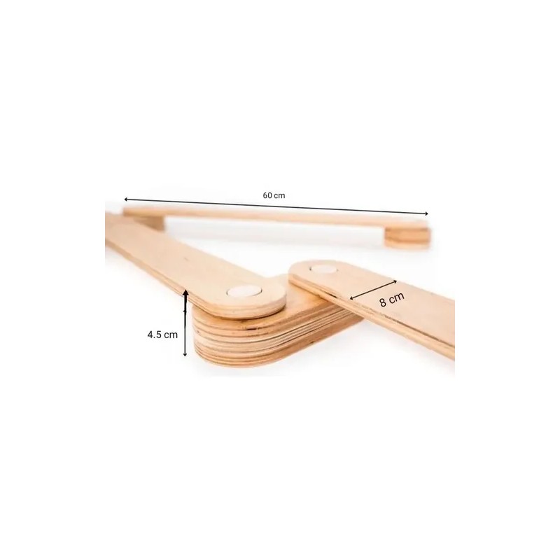 Barras De Equilibrio Montessori Niños Bebe 3 Vigas 60 Cm