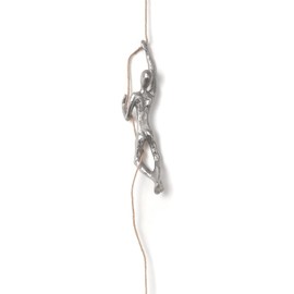 Moritz Sculpture Aluminium Figure Climber | 30 x 8 x 8 cm | Mountaineers | Climbing Decoration | Window Decoration | Window Figure | Wall Decoration | Abseiling