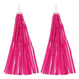 PATIKIL Bike Streamers, Colorful Scooter Handlebar Tassels Grips Ribbon Accessories Decorations for Girls Bicycle Tricycle Handles, Rose Red