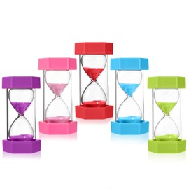 5 Colors Hourglass 1/3/5/10/30 Minutes Sandglass Timer Sand Clock for Kitchen Home Office Decoration