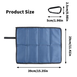 Naapesi Outdoor Foldable Seat Cushion - Lightweight, Compact & Weatherproof with Carry Bag - Ideal for Camping, Cojín de Tela Oxford - 50 x 30 cm (1 Piece, Navy Blue)