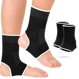 HUSHRICH Kids Ankle Brace Stabilize Joints, Child Ankle Support Compression Sleeves, Ankle Sleeve for Jogging Running Gymnast Fitness 7-12 Years Boys Girls