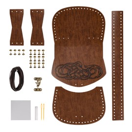 HiiFeuer Viking Craft kits Belt Bag, Vintage DIY Kits Medieval Faux Leather Side Pack, Portable Belt Pouch for Ren Faire (Brown A)