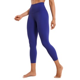 CRZ YOGA Butterluxe High Waisted Capris Workout Leggings for Women 23'' - Lounge Buttery Soft Yoga Pants Larkspur Blue X-Large