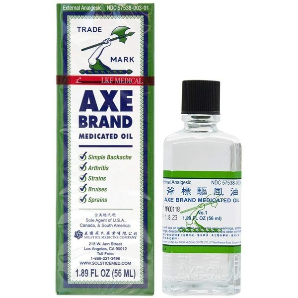Axe Brand Medicated Oil 1.89 oz / 56 ml - New - USA Version
