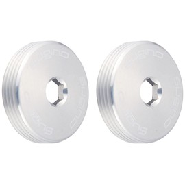 Sugino Engineering Bicycle CNS Alloy Dust Cap Aluminum Caps (Pair), Silver