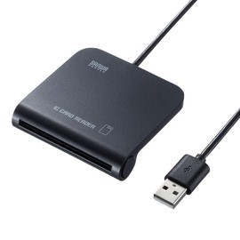 Sanwa Supply ADR-MNICU2 Contact Type IC Card Reader/Writer, USB Connection, Supports My Number Cards, Supports Both Windows and Mac, For Home Final Returns, For Computers