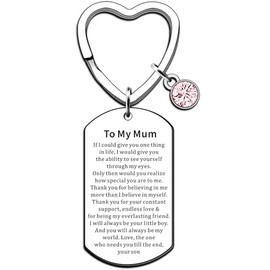 JMIMO Gifts for Mum from Son Mum Keyring Mum Birthday Gifts Christmas Mothers Day Gift Best Mum Mummy Present