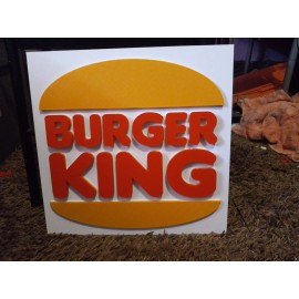 Burger King  8 Inch Diameter Burger King(OLDER VERSION) 3D Printed 3D Logo Sign