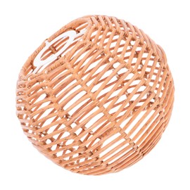 SEWACC Imitation Rattan Pendant Shade Retro Woven Ceiling Shade Artistic Lampshade for Dining Rooms Cafes Porches and Homes Effortless Installation