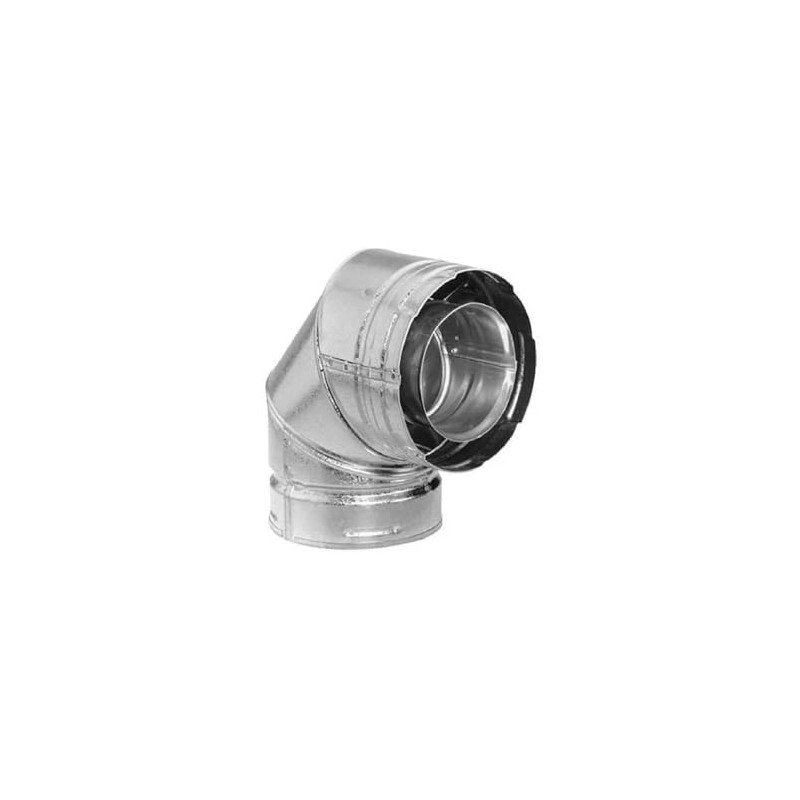 Simpson Dura-Vent 46DVA-E90 Duravent Direct Vent Galvanized 90 Degree Elbow,