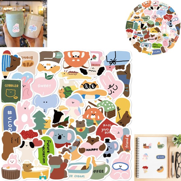 profit.relaxed Flake Seals, Korean Collage Material, Planner, Schedule, Calendar, Pack