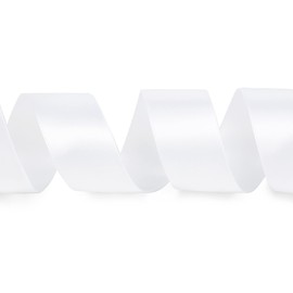 Ribbli Double Faced White Satin Ribbon,1” x Continuous 25 Yards,Use for Bows Bouquet,Gift Wrapping,Floral Arrangement