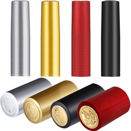 Hufopik 100 Pieces PVC heat shrink capsules wine shrink wrap for wine bottles, ideal for wine cellars and home use.