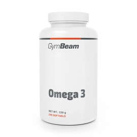 GymBeam GymBeam Omega 3 Kapseln - 2000 mg pro Tagesdosis, Hochdosiert mit 18% EPA und 12% DHA, Omega-3-Fisch?l-Tabletten angereichert mit Vitamin E, untersttzen Immunsystem (240 caps)
