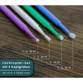 Set of 20 Paint Swabs From King Kong State In 4 Sizes from 1 mm to 2.5 mm