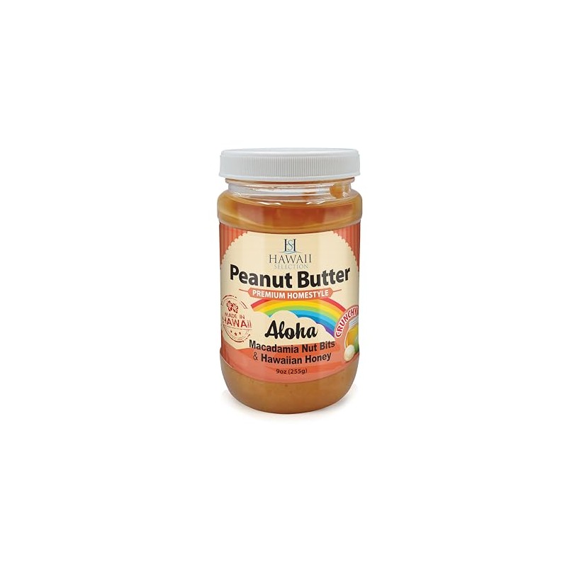 Hawaii Selection/Peanut Butter/Premium Home style/Macadamia Nut Bits & Honey/ 9oz