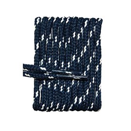 FeetPeople Round Shoe Laces for Boots/Shoes, Navy/White Chip, 36 inches x 1 Pair