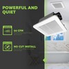 Homewerks 7114-02-HW DC Bathroom Fan 50-CFM 1.0 Sone White Ventilation