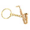 Cute Saxophone Pendant Keychain Portable Funny Brass Miniature Saxophone Musical