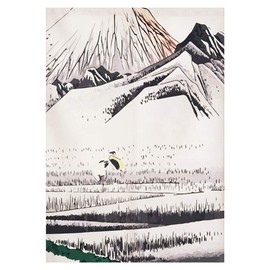 RLoncomix Japanese Noren Doorway Curtain Tapestry Hokusai Ukiyoe Mount Fuji Door Curtain Kitchen Bistro Home Decoration, 29 x 35 inches