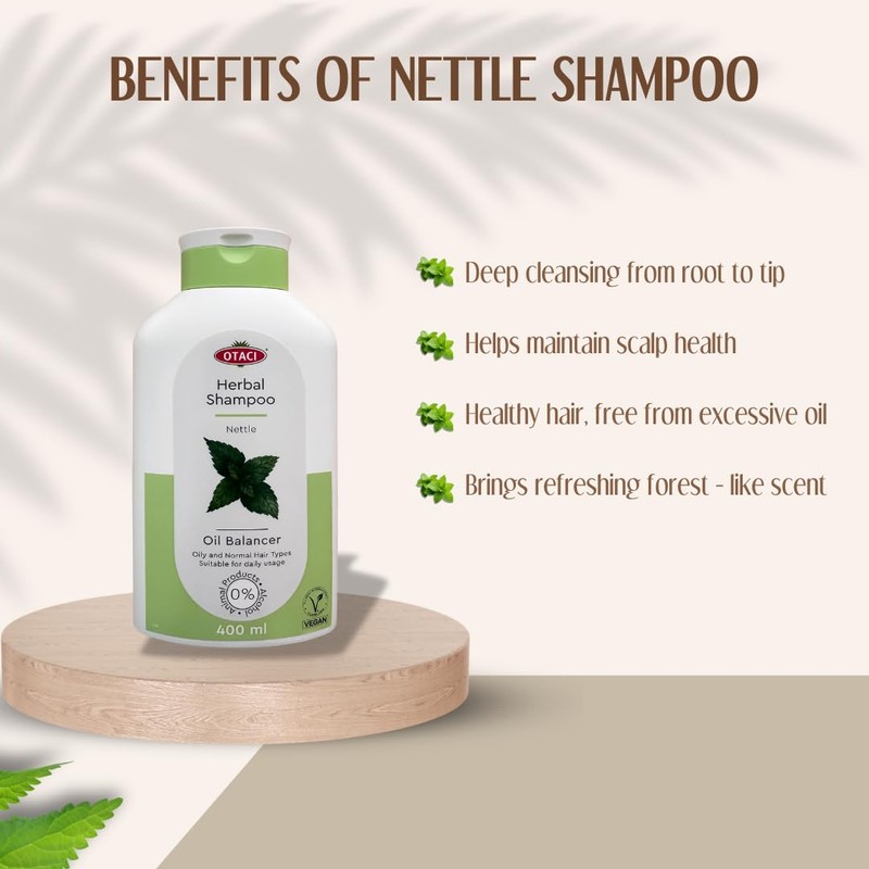OTACI Herbal Shampoo with Nettle – Vegan Daily Hair Cleanser