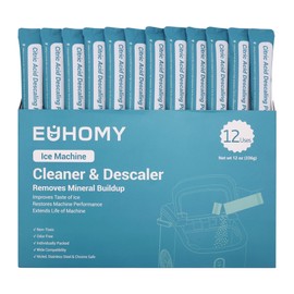 EUHOMY Ice Maker Cleaner & Descaler | 12 Use & Individually Packed | Ice Machine Cleaner with Organic Citric Acid Descaling Powder, Ideal for All Brands