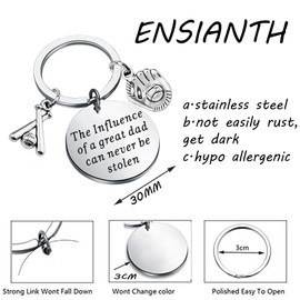 ENSIANTH Baseball Dad Gift Softball Catcher Keychain Baseball Coach Appreciate Gift Father’s Day Gift Best Dad Coach Ever (Baseball Dad key CA)