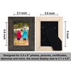 CORE ART 3.5x5 Picture Frame Black Wood Rustic Photo Frames